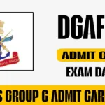 DGAFMS Group C Admit Card 2025