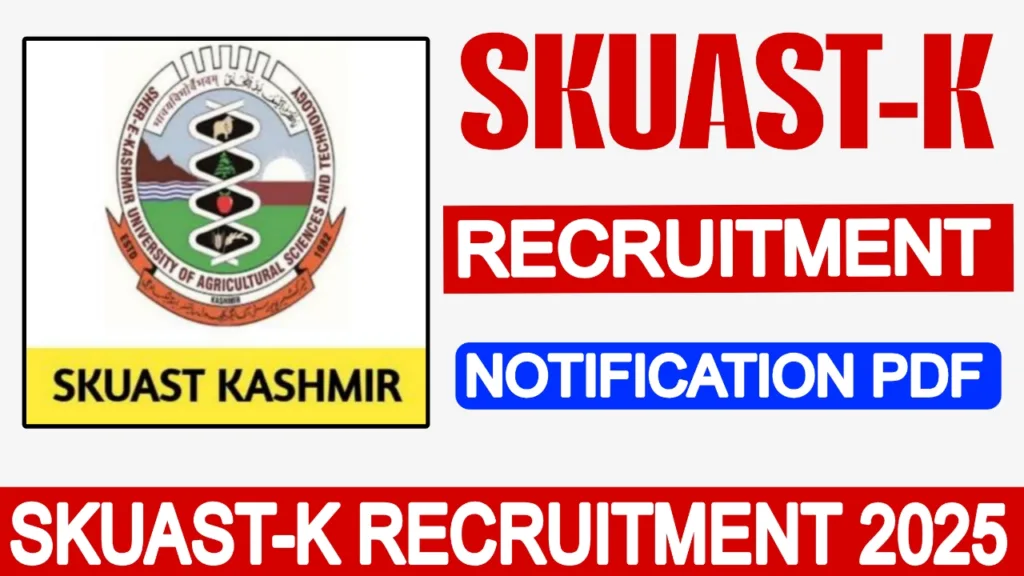 SKUAST-K Recruitment 2025