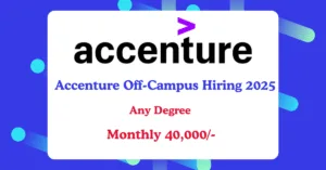 Read more about the article Accenture Off-Campus Hiring 2025 | புதியவர்கள் & அனுபவம் வாய்ந்தவர்களுக்கு சிறந்த வேலை வாய்ப்பு
